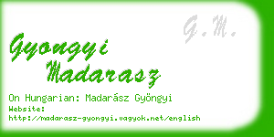 gyongyi madarasz business card